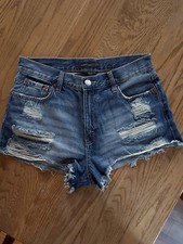 Aeropostale Shorts Size 8 Vintage High Rise Shorty Denim