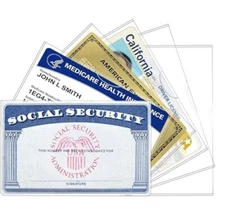 6 Pack Social Security Card Protector/Medicare Card Protector Sleeve/Social Card