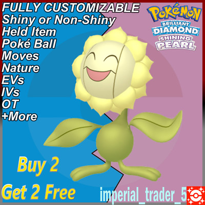 Pokemon Brilliant Diamond & Shining Pearl   Shiny Sunflora   6IV Customizable
