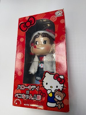 VINTAGE RARE Hello Kitty × Peko-chan 40th Anniversary Fujiya Sanrio Doll 29cm