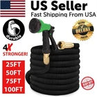 25 50 100ft HEAVY DUTY 3X Stronger Deluxe Expandable Flexible Garden Water Hose