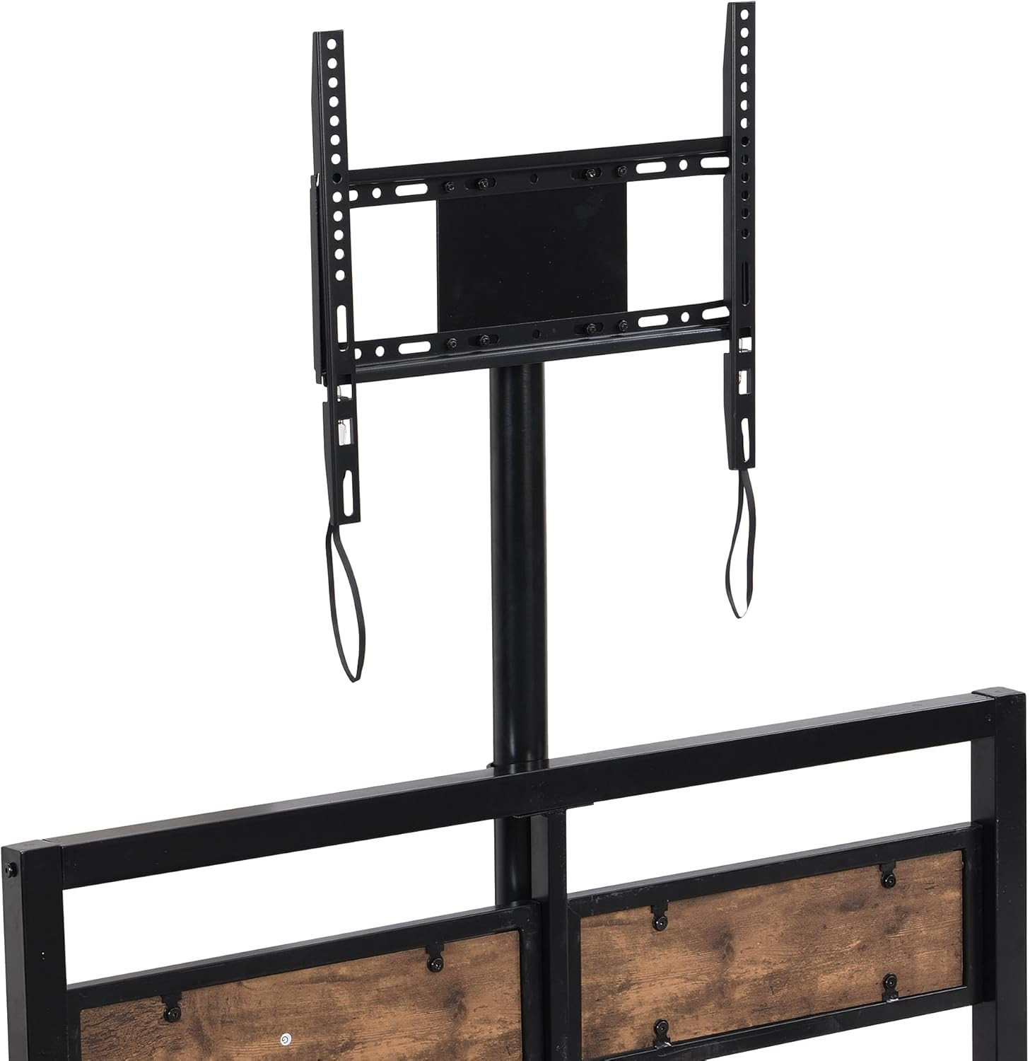 Twin Gaming Bed with TV Lift & Storage Drawers, Black Metal