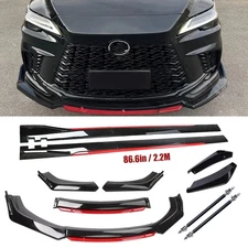 Front Bumper Lip Spoiler Splitter Body Kit Glossy Black +R For Lexus IS300 IS350
