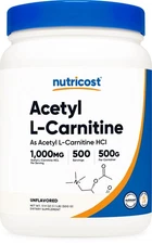 Nutricost Acetyl L-Carnitine Powder - 500 grams (Unflavored)