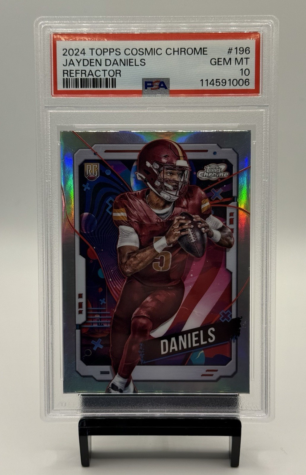 Jayden Daniels Topps Cosmic Chrome #196 Refractor