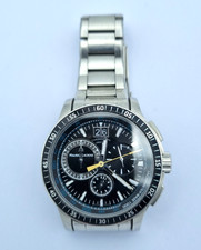 MAURICE LACROIX MI1098 Chronograph Edelstahl Schwarz Armbanduhr 41 mm