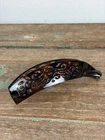 Banana Fish Clip Vintage Brown Beautiful Design Tortoise Shell Hair Clip Comb 4”