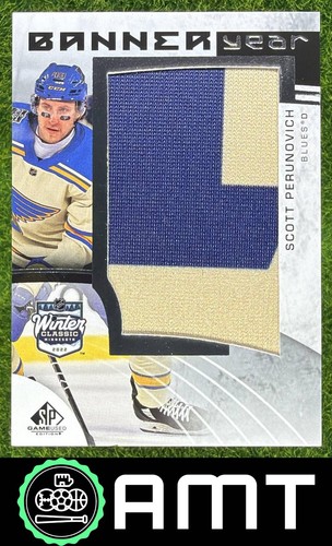 Scott Perunovich 2022-23 SP Game Used 2022 NHL Winter Classic Banner Year Jersey