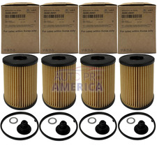 4PC GENUINE OEM Oil Filter for 2020-2025 Hyundai Kia vehicles w 2.5L 263502S001