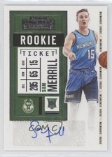 2020-21 Panini Contenders Rookie Ticket Sticker Auto Sam Merrill #153 Auto a8r