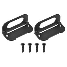 Recessed Pull Door Handle, 2 Pcs Invisible Flush Handle with Screw, Bright Black