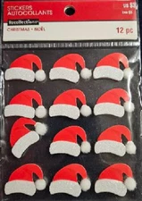 Recollections SANTA HATS Stickers Winter Christmas Presents Gifts Elf RETIRED