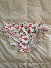 VTG peach Satin Flutter Bikini Panties Size 7/L