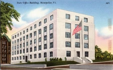 Tichnor Bros State Office Building Montpelier VT Postcard Linen
