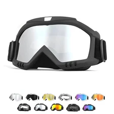 Dirt Bike Goggles, Windproof ATV Off-Road Goggle, Wide Vision Riding Motorcyc...