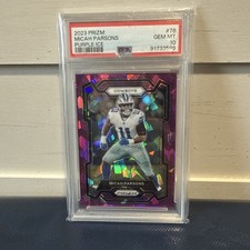 2023 Prizm Micah Parsons Purple Ice 221/225 Dallas Cowboys PSA 10 GEM MT