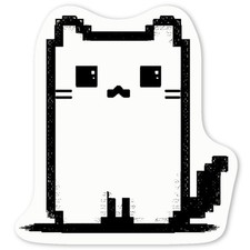 Aufkleber Sticker "Pixel Cartoon Katze" (DW052758)