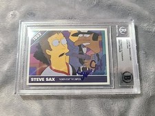 Steve Sax Signed Simpsons Card Beckett Certified Rare