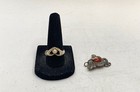 Sterling Silver 925 Pearl Hands Ring Size 7.75 & Dragon Slide Pendant Set — photo 1