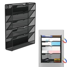 6-Tier Magnetic File Holder, Large Capacity File Cabinet Organizer, No-Drill ...