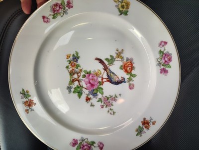 Bird Of Paradise Dinner Plate Vintage, set of 4