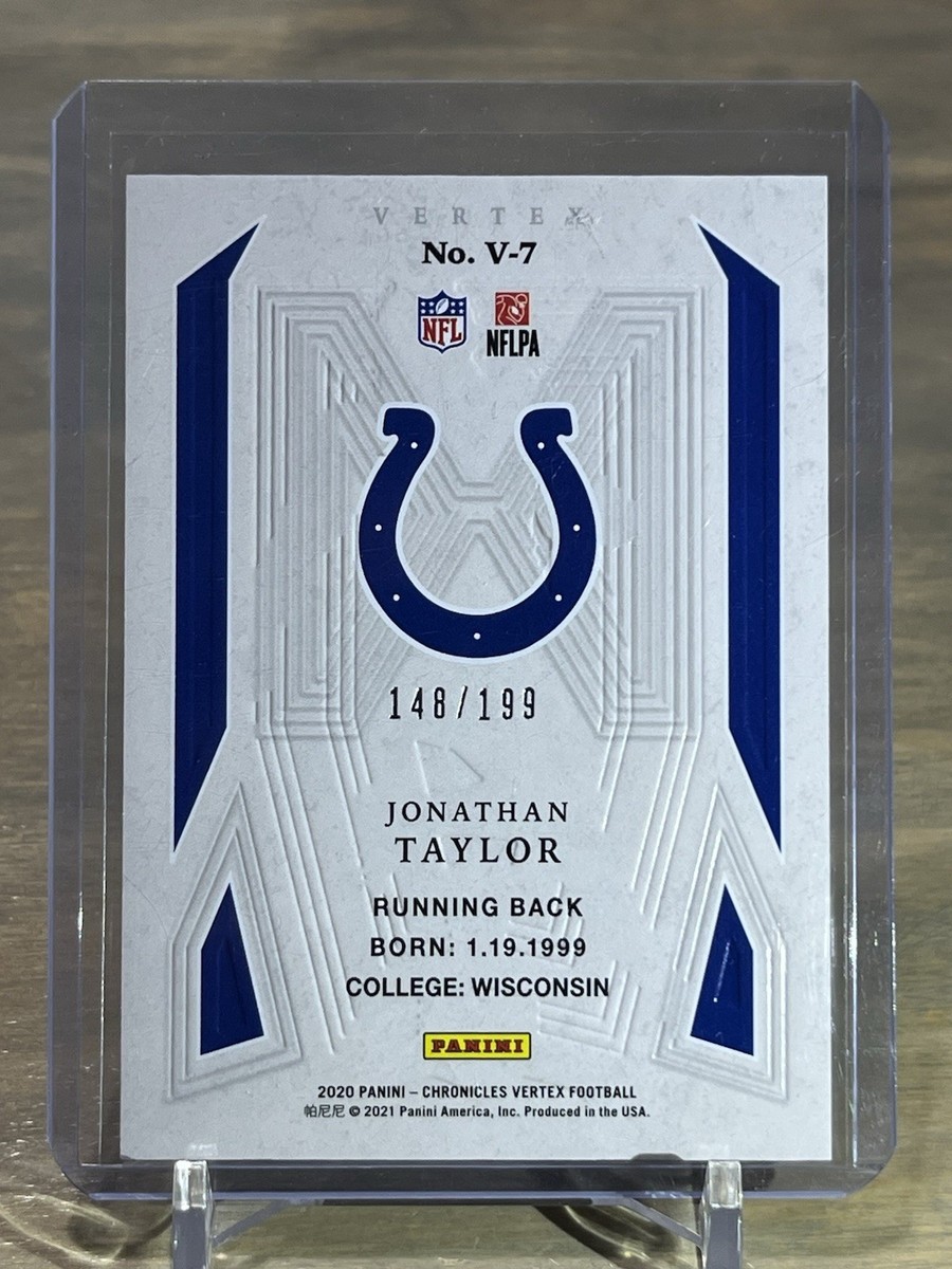 2020 Panini Chronicles Vertex Jonathan Taylor Red Foil RC #/199