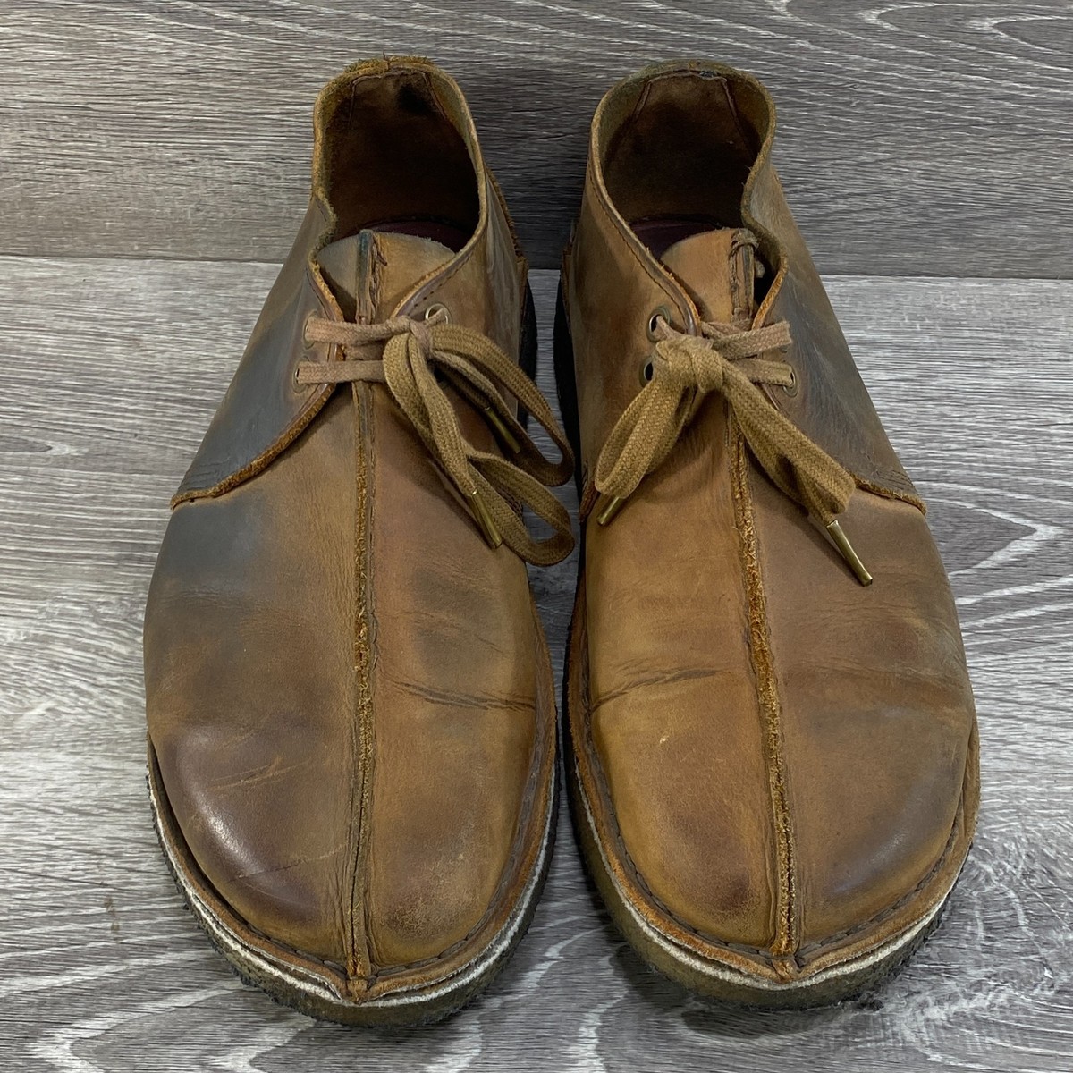 Clarks Originals Men 11 Brown Beeswax Leather Desert Trek  display picture 3