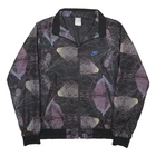 NIKE TN Air Mens Black Geometric Jacket S Polyester Zip Athletic Sportswear
