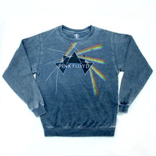 Men's Pink Floyd Vintage Distressed Prisms Collage Surrounding Logo Sweatshirt