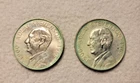 Two 1965 Adlai Stevenson - United Nations 20th Anniversary Silver Medals