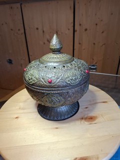 Incienso asiático/tibetano (diámetro inferior: 14 cm centro: 18 cm)