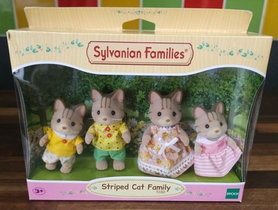 Sylvanian Families Gestreiftes Katzenfamilien-Set #5180 Neu in OVP