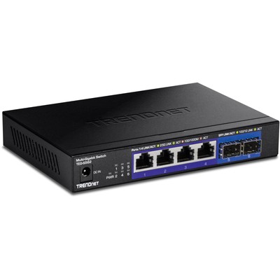 6-Port Unmanaged Multi-Gig Switch 4 x 2.5GBASE-T Ports 2 x 10G SFP+ Ports