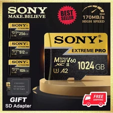 High Speed Micro SD TF Card 128GB 256GB 512GB 1TB Flash Memory for Phone PC