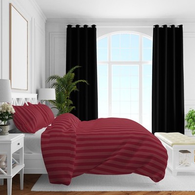 CASABEL Streifen Bettwäsche-Set aus Mako-Satin - 100% Baumwolle