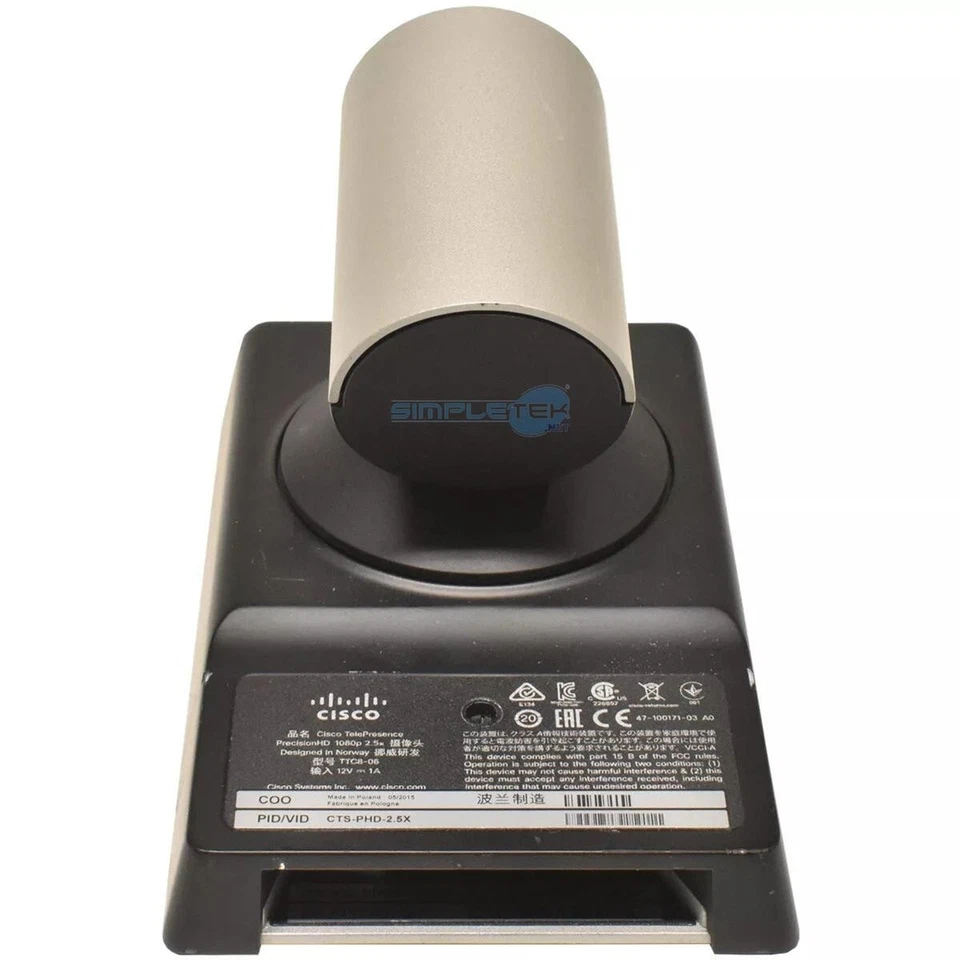 Cisco Telepresence Precisionhd 1080P 2.5X Ttc8-06 Cts-phd-2.5X Sx Überholt - Bild 3 von 4