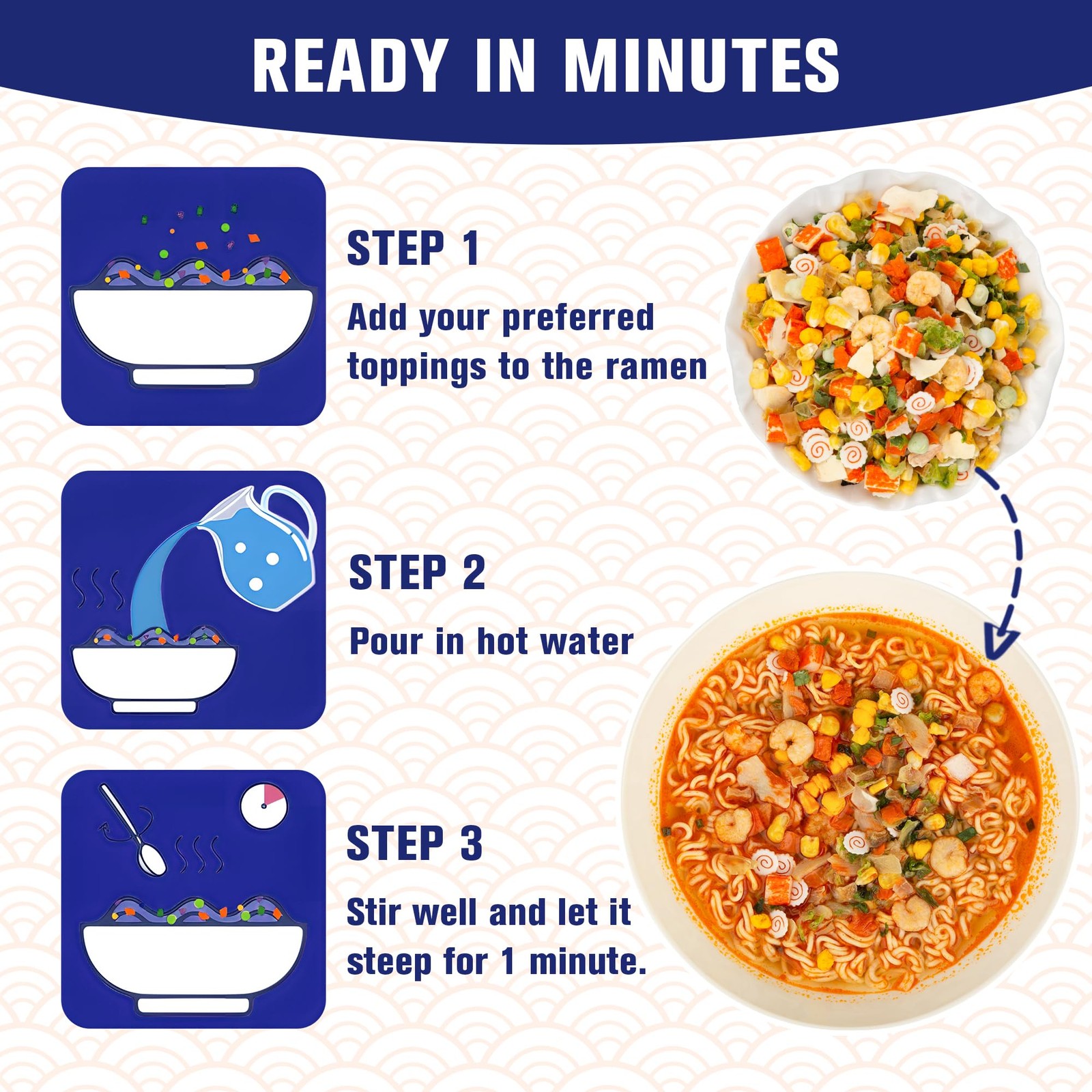 Vegetable Ramen Toppings Mix 14Oz, 12 Ingredient Dried Veggie Blend