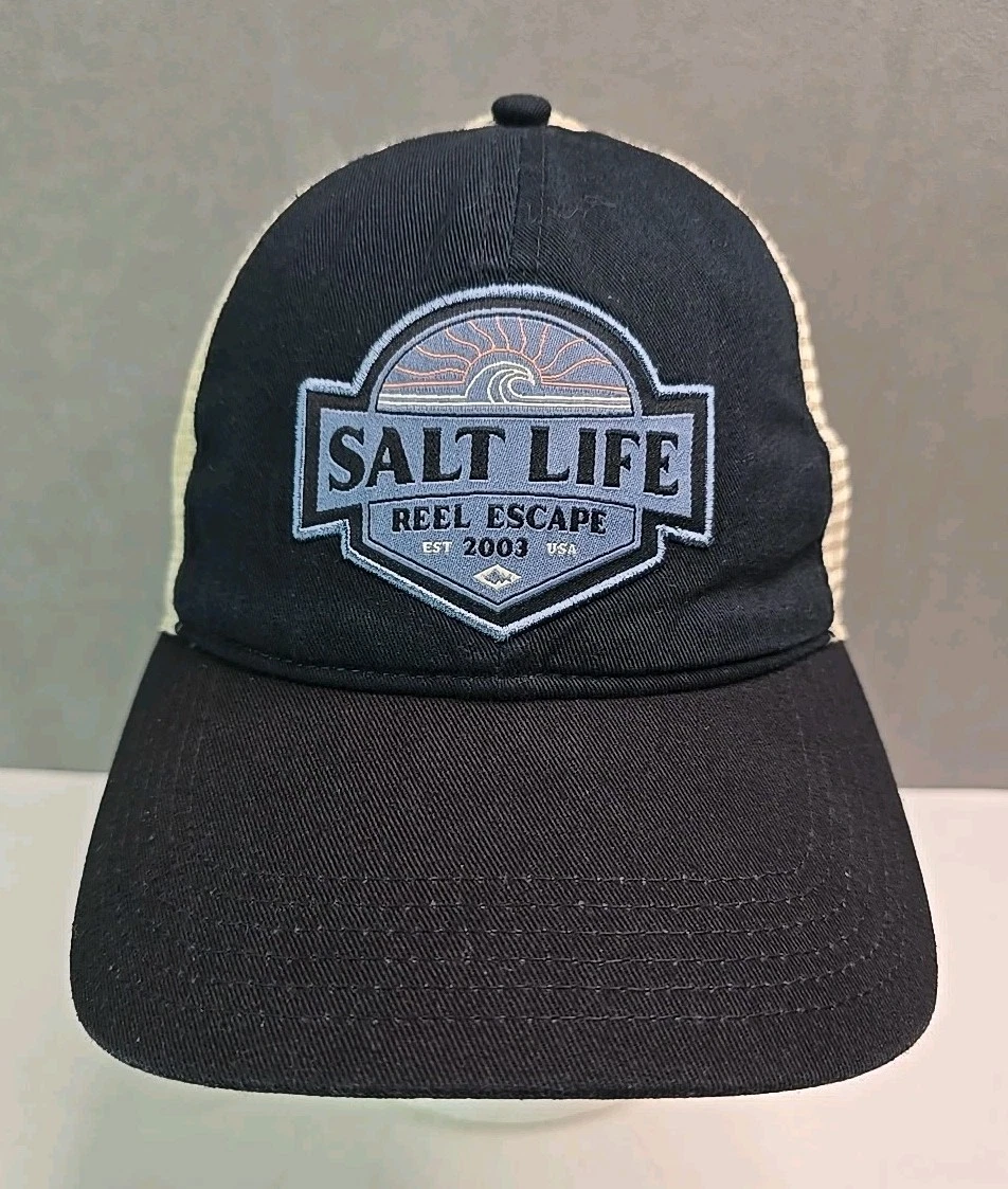 Chapeau Camionneur SALT LIFE – Gris Marine, Dos Mesh – Pêche Et Outdoor – Taille Unique