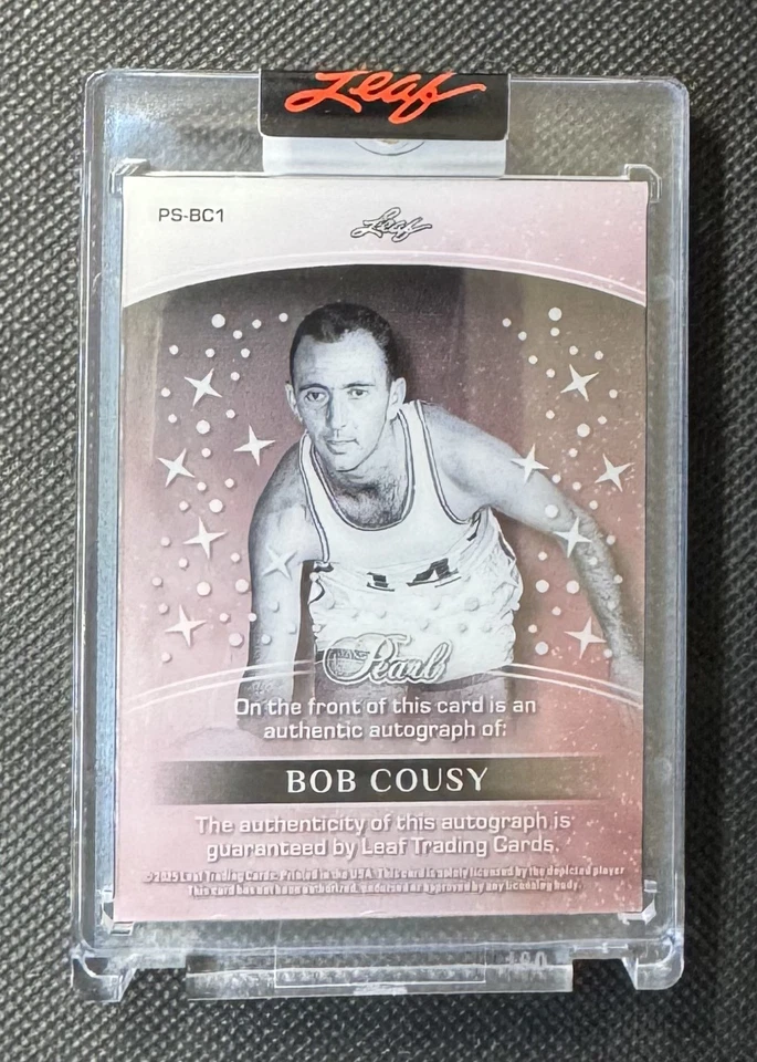 Hoja Perla 2025 Bob Cousy Autógrafo/6 SSP CELTICS ¡¡Leyenda!! AUTO Foto 2 de 2