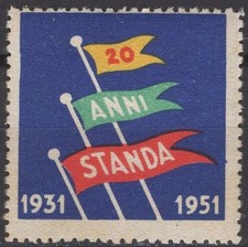 ER8848 Erinnofilia: 20 Anni della Standa 1951