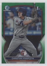 2023 Bowman Draft Chrome Green Refractor 21/99 Christian Knapczyk #BDC-180 1h39