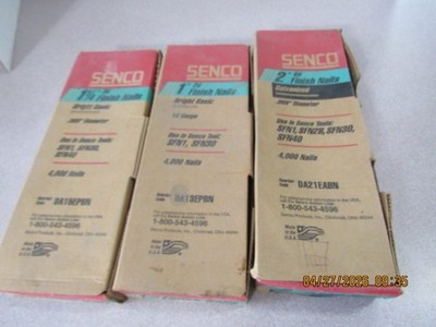 Senco Finish Nails 1 in, 1 1/4 ,1 1/2'' -