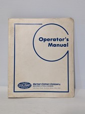 Barber-Colman Model 10-20 Horizontal Hobbing Machine Ser. B Operator's Manual