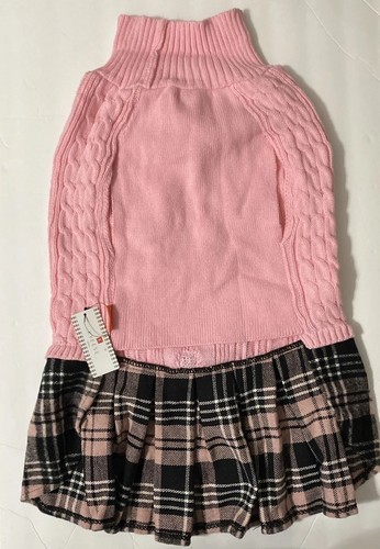 Maglione cane per cani bambina grande 3XL rosa morbido abbinato gioiello papillon nuovo con etichette - Foto 4 di 6