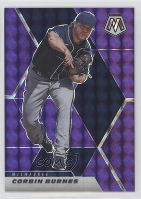 2021 Panini Mosaic Purple Mosaic Prizm 39/49 Corbin Burnes #169 0xf1
