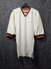 Vintage 50s 60s Powers Mesh Practice Jersey Warm Up Football 46 Deadstock White