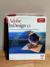 WINDOWS Adobe InDesign 1  1.5 Versions Box, Manuals, Discs  Serial Numbers