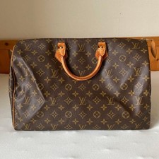 Louis Vuitton Speedy 40 Monogram Boston Bag Vintage Lock Brown Leather Canvas