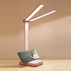 LED Double Head Desk Lamp Rechargeable Portable Table Lamp for Reading