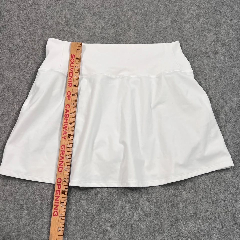 Vuori White Volley Activewear Lined Mini Skirt Tennis Skort Women's Size Medium - Image 4 of 4